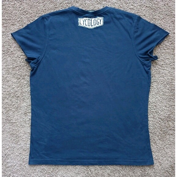 Cycology Cycling T-Shirt Women's Large Navy Blue Short Sleeve - Picture 4 of 7